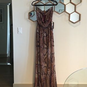 strapless maxi dress with cut out M