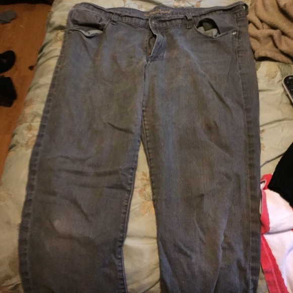 Grey straight leg jeans