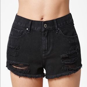 Pacsun Bullhead Denim Co. black denim shorts