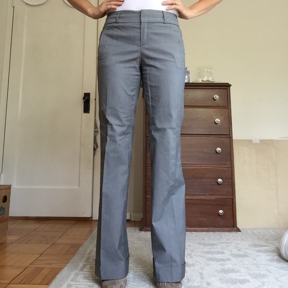 Banana Republic Gray Pinstriped Pants