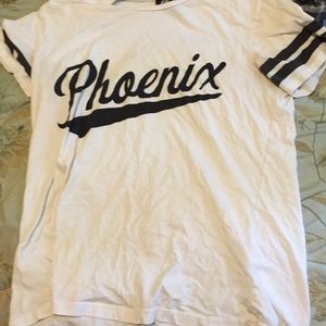 'Phoenix' white and black tee
