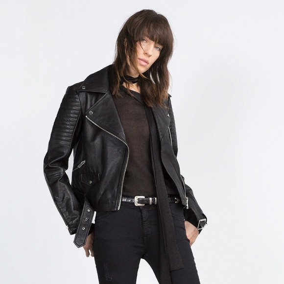 Zara Vegan Leather Moto Jacket