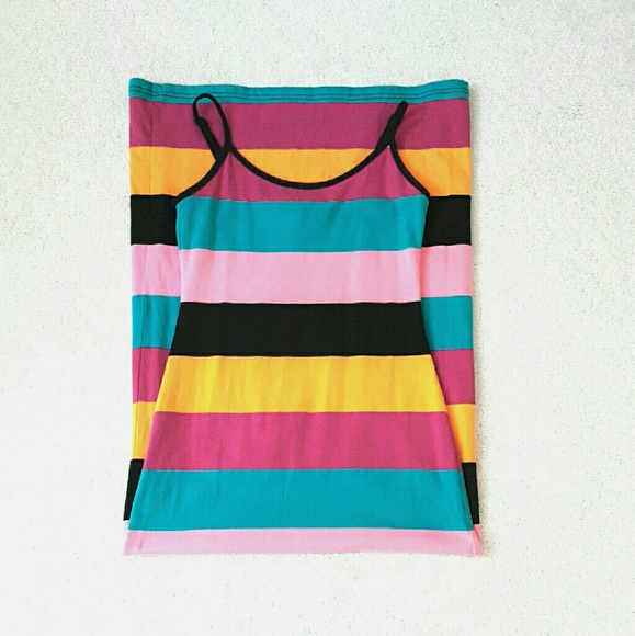DEREK HEART striped maxi dress