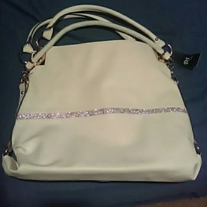 Large creme purse
