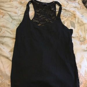 Black tank with lace back