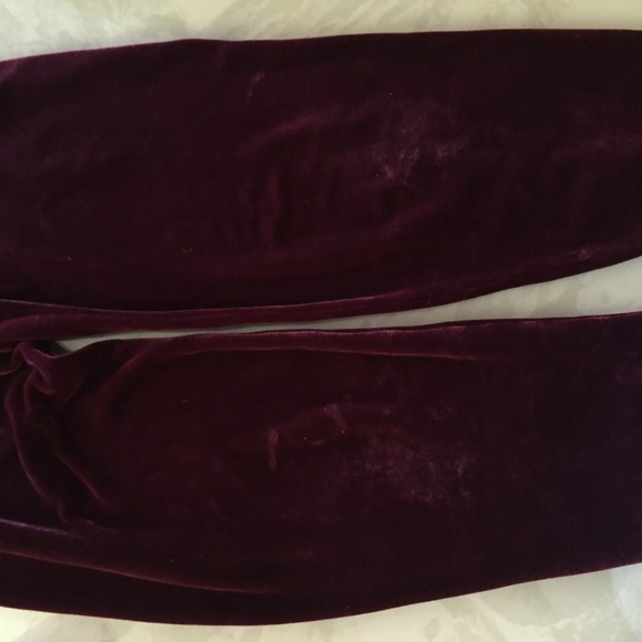 🍷Velvet leggings in red wine color - Picture 4 of 4