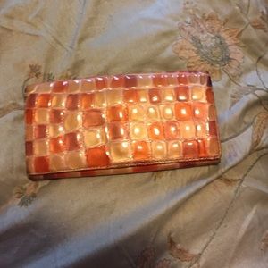 Orange mosaic wallet