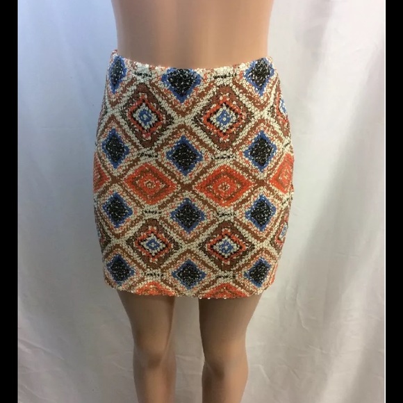Multi Color Sequin Skirt