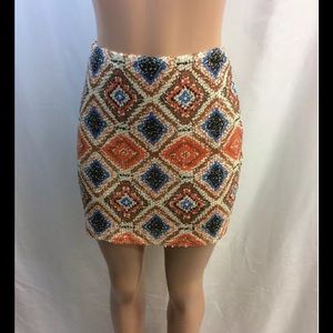 Multi Color Sequin Skirt