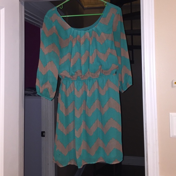 Blue & Brown Dress