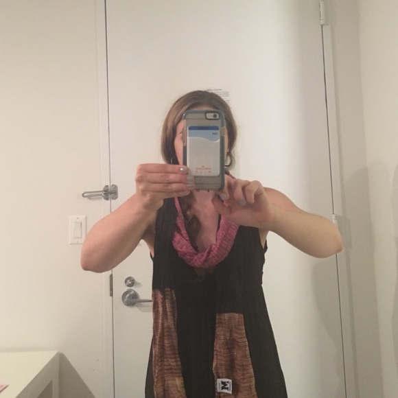 Missoni orange pink and brown textured scarf
