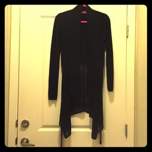 Women's Belldini Black Long Cardigan with ties