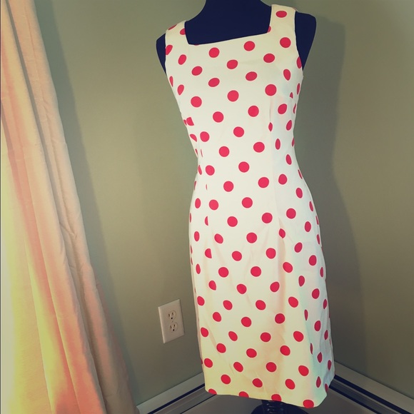 Red and whit polka dot dress!