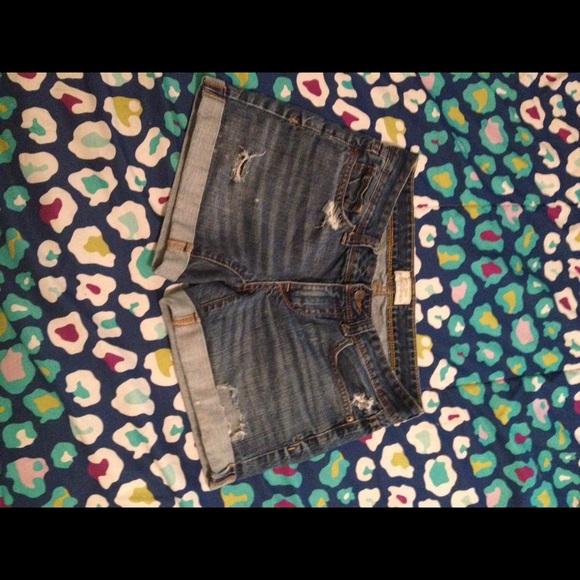 Ripped Denim Shorts