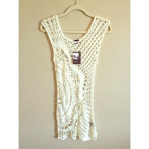 NWT Macramé swim suit cover up