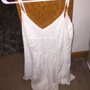 Low back white lace sundress/cover up