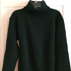 Forest green wool turtleneck sweater