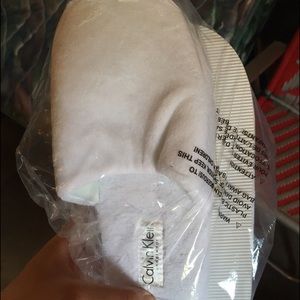 New Calvin Klein White Slippers