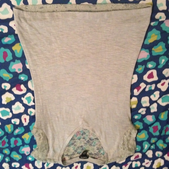 Gray V Neck T Shirt