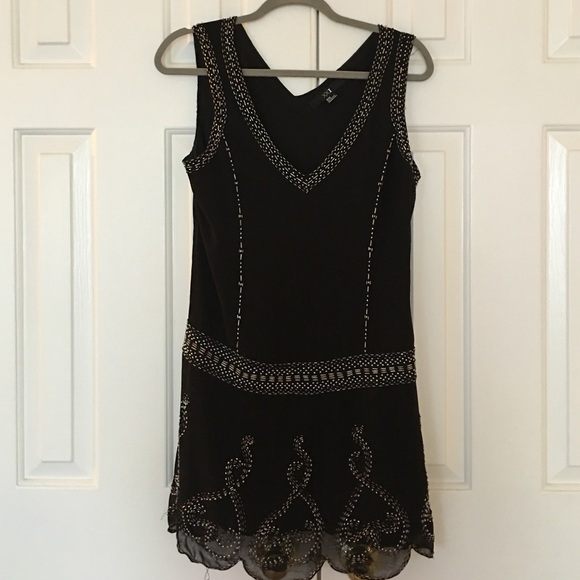 Forever 21 black beaded dress.