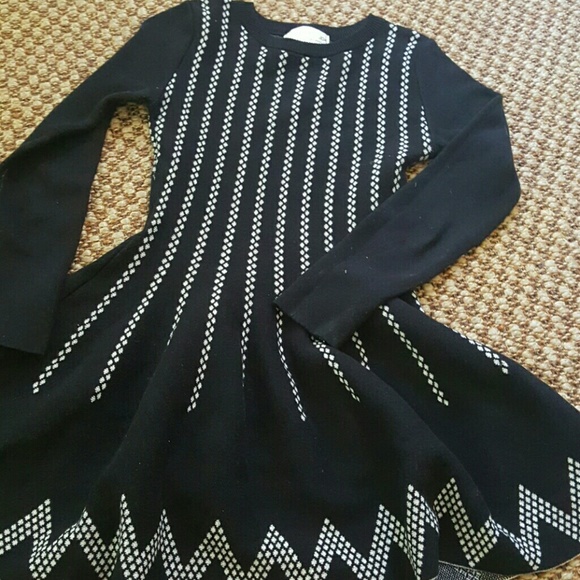Black stripe bubble dress