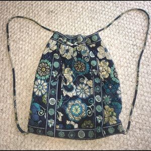 Vera Bradley Drawstring Backpack {Mod Floral Blue}