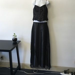Two piece evening gown