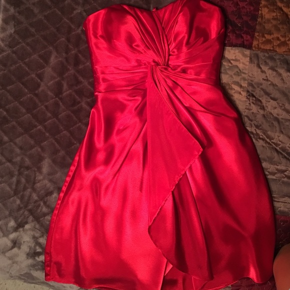 Worn once size 2 red bridesmaid/short dress