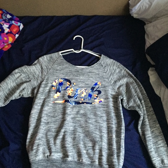 VS PINK off the shoulder sweatshirt! NWOT