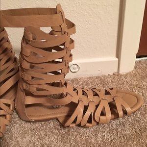 Beige gladiator sandals
