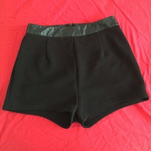 Black high-wasted shorts