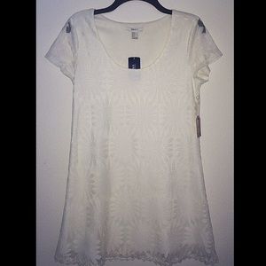 short white lace dress