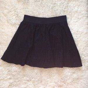 Navy Lace Skater Skirt