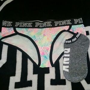 VS PINK panty with socks set