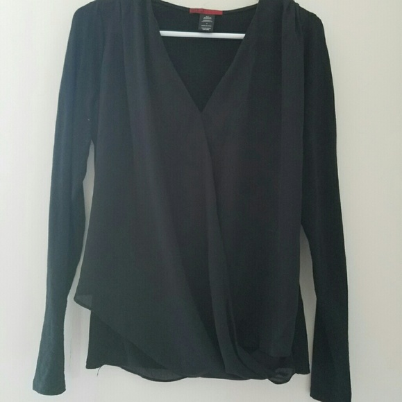Bke Red chiffon top