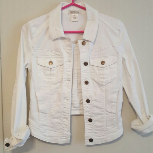 Arden B White Denim Jacket