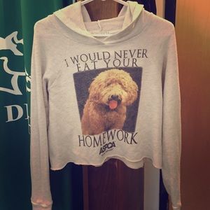Forever 21 ASPCA Collection crop top hoodie