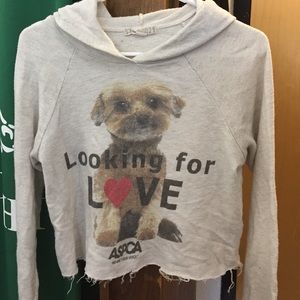 Forever 21 ASPCA collection crop top hoodie
