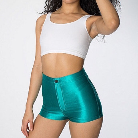 American Apparel Disco Shorts- Teal