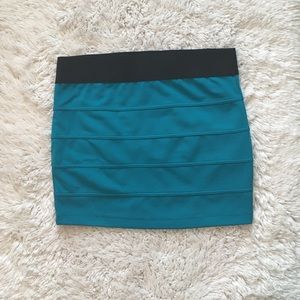 Teal Pencil Skirt