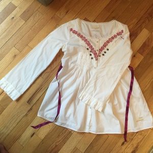 Anthropologie white tunic