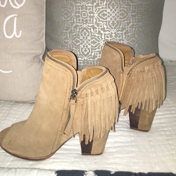 Dolce Vita Fringe Open Toe Bootie