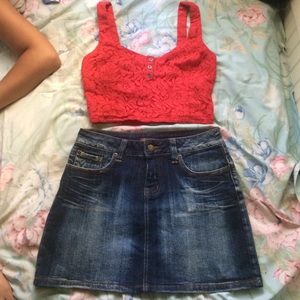 Vintage Coachella Mini Jean skirt
