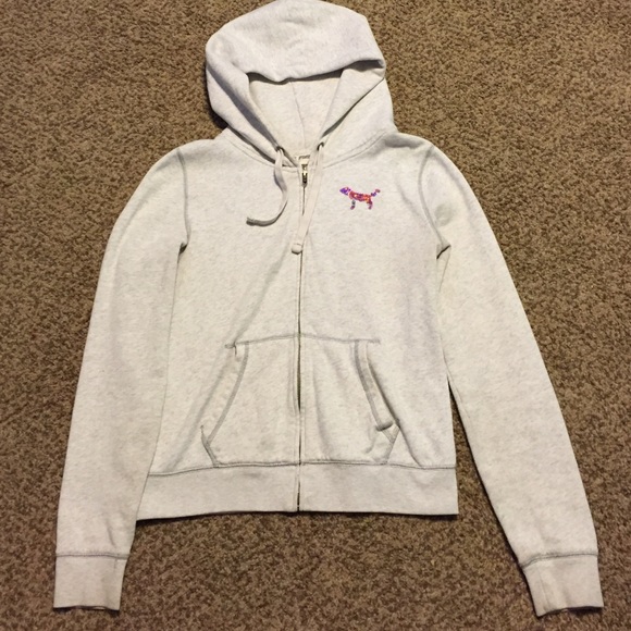 VS PINK full zip sweater