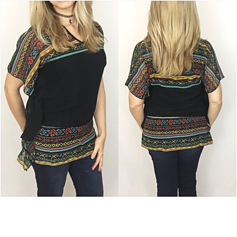🔴PRICEDROP🔴WOW Coolest Unique Tribal Top Small - Picture 4 of 8