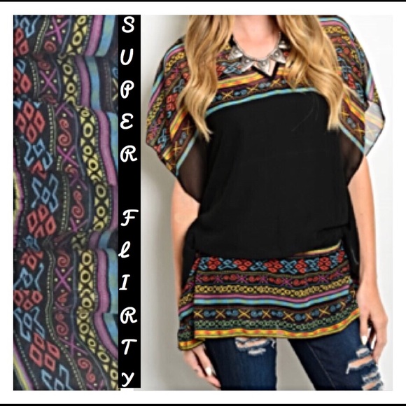 🔴PRICEDROP🔴WOW Coolest Unique Tribal Top Small - Picture 6 of 8
