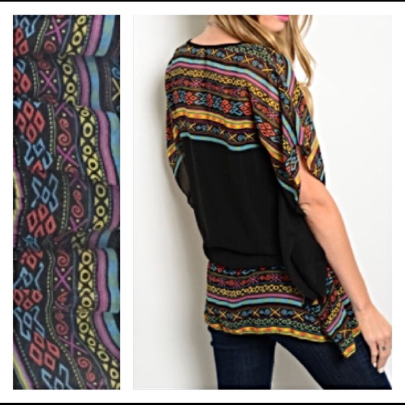 🔴PRICEDROP🔴WOW Coolest Unique Tribal Top Small - Picture 7 of 8