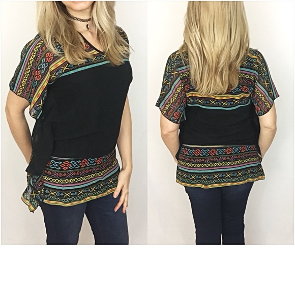 🔴PRICEDROP🔴WOW Coolest Unique Tribal Top Small - Picture 4 of 8