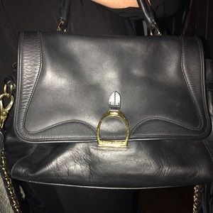 Ralph Lauren black leather cross body bag