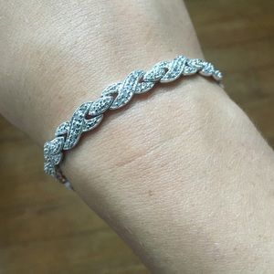 1/2 ct silver plated diamond bracelet.